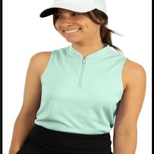 Light Green Sleeveless Women's Golf Tank